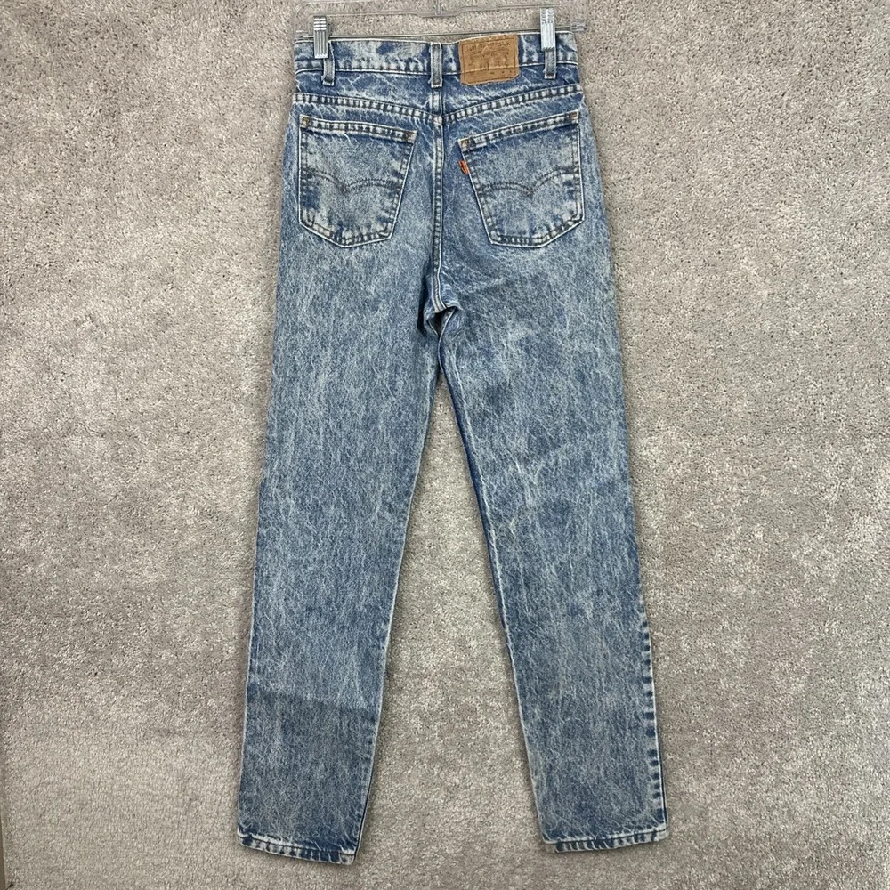 Vintage‎ Levi Jeans Student 28x32 Orange Tab Acid Wash Made In USA